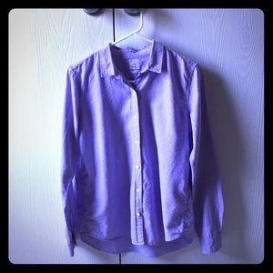 Lavender Fitted Boyfriend Button Down